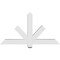 Ekena Millwork Kennewick Architectural Grade PVC Gable Bracket, 48"W x 26"H x 4"D x 4"F, 13/12 Pitch GBP048X26X0404KEN00 - alternate 2